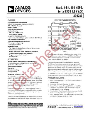 AD9287ABCPZRL7-100 datasheet  